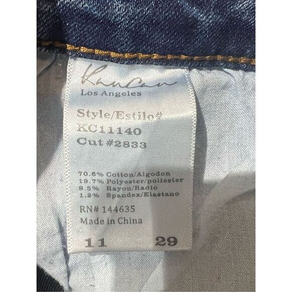 Kancan Womens Denim Jeans Distressed Straight Leg Folded Hem Size 11 - Picture 5 of 8